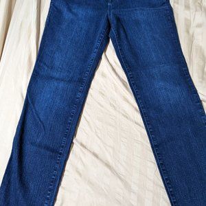Style & Co. Denim Slim Leg Jeans Women's Petite 10P Blue Mid Rise TUMMY CONTROL